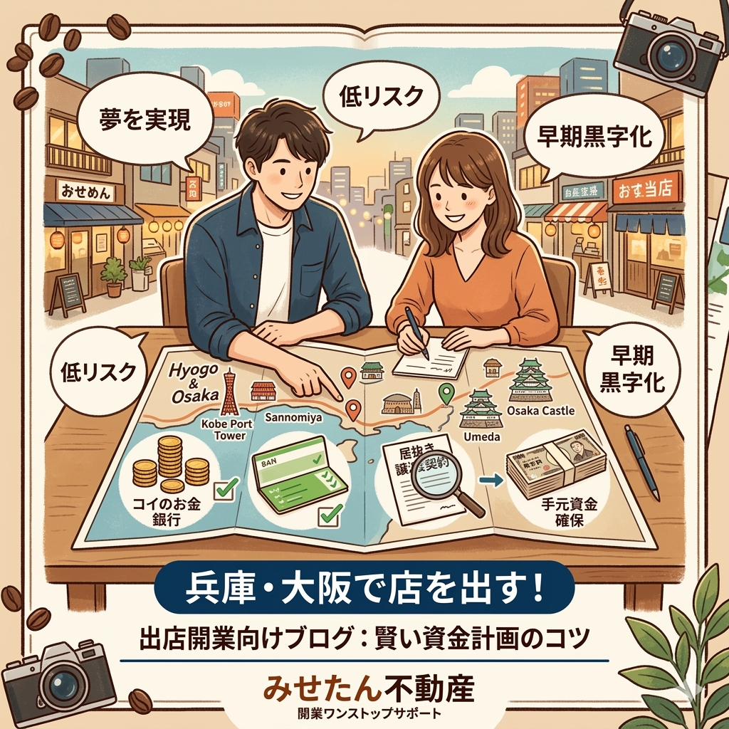 兵庫・大阪で店を出す！「開業資金」のリアルな内訳と、賢く抑える実務の知恵