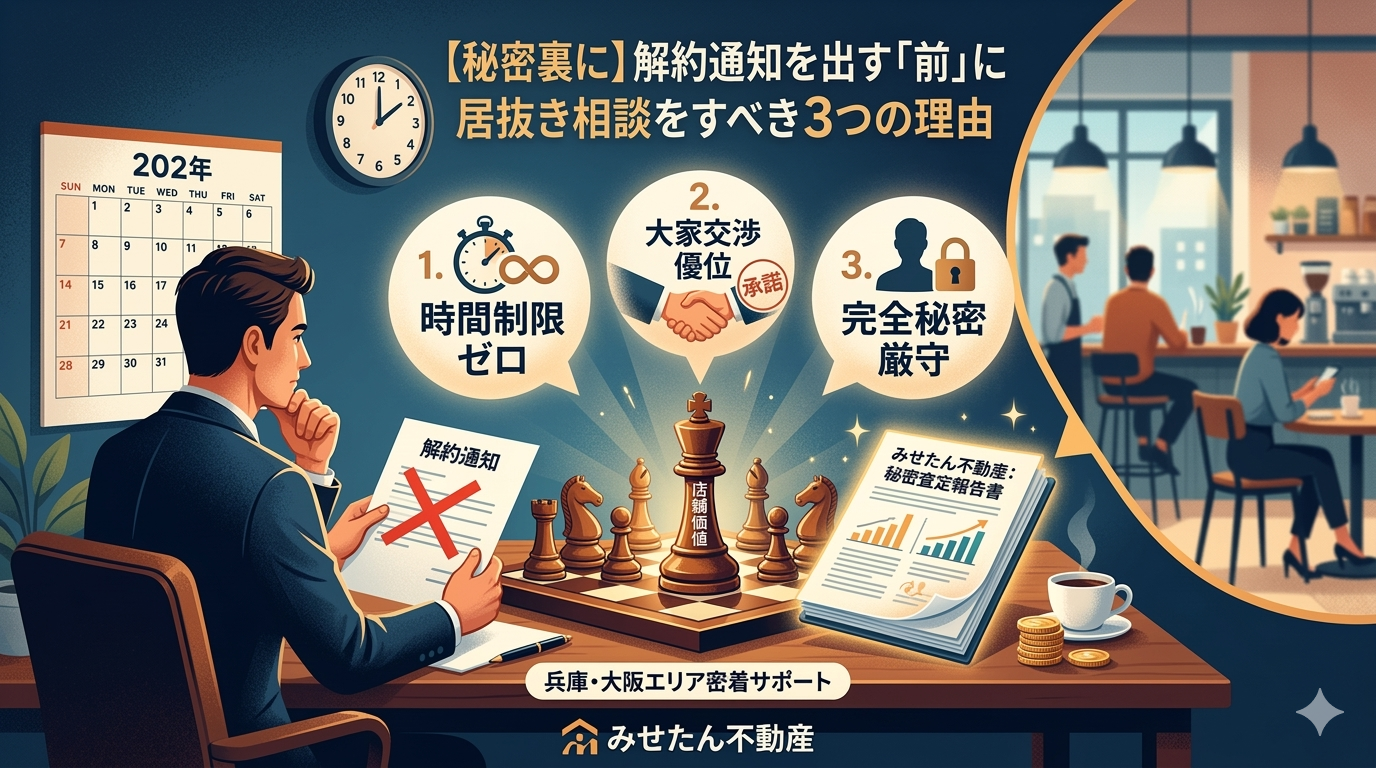 【禁じ手？】解約通知を出す「前」に居抜き相談をすべき3つの理由