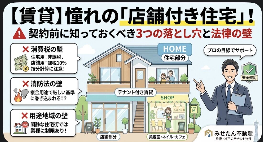 【賃貸】憧れの「店舗付き住宅（店舗併用住宅）」！契約前に知っておくべき3つの落とし穴と法律の壁