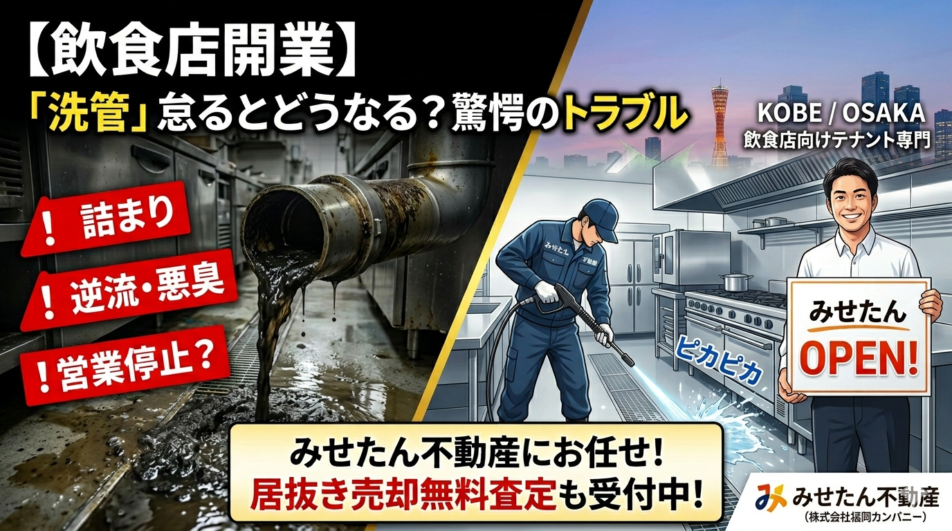【飲食店開業】居抜き物件での新たなスタート！「洗管」を怠ると起きる配管トラブルと事前対策